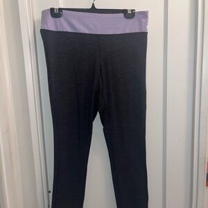 GAP Dark Gray and Purple Yoga Pants